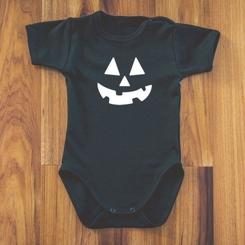 Body krótki rękaw na Halloween "PUMPKIN" Moocha białe