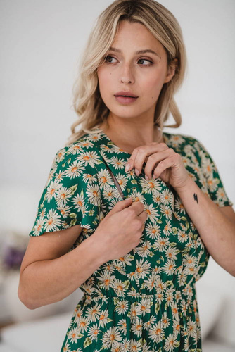 Sukienka ciążowa i do karmienia Lovely Dress Milk&Love zielony