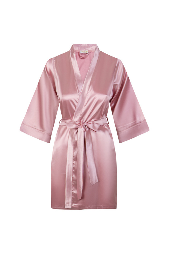 Szlafrok damski satynowy Vesna ByShelly - brudny róż