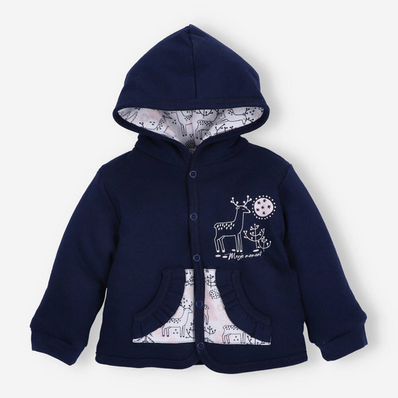 Kurtka Jelonki z bawełny organicznej Nini granatowy