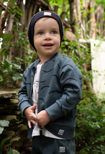 Bluza dla chłopca na zamek Le Tigre Pinokio - zielony druk 