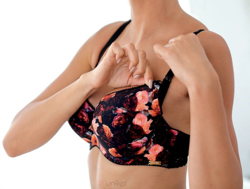 Junona Mama usztywniany biustonosz do karmienia Unikat- czarny