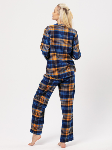 Rozpinana Piżama Damska LNS 481 Key - granatowy