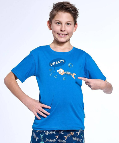 Piżama chłopięca 789/120 ,790/120 Fishing  Cornette niebieski 