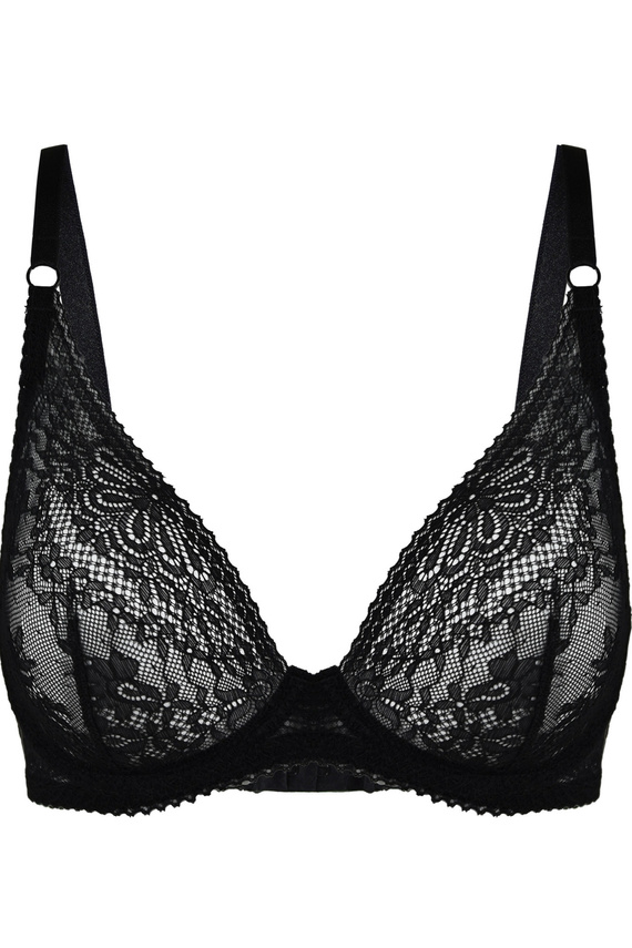 Mediolano Bralette Fancy 19237 Black – elegancki biustonosz koronkowy bez fiszbin