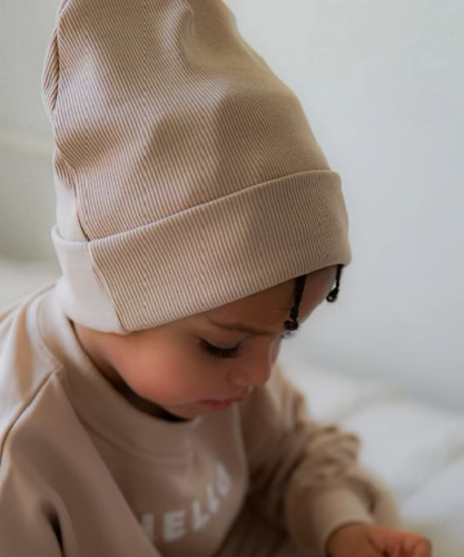 Beanie czapka prążkowana Yosoy - karmelowy