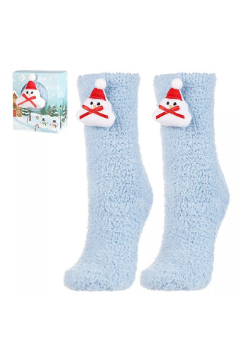 Moraj CSLS250-030 – świąteczne skarpety z bałwankiem 3D i antypoślizgową podeszwą