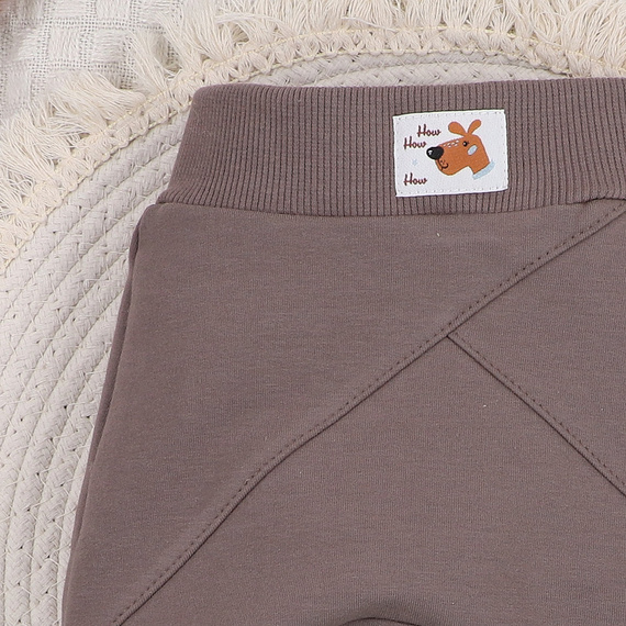 Spodnie dresowe z bawełny organicznej Psiaki Nini brązowy