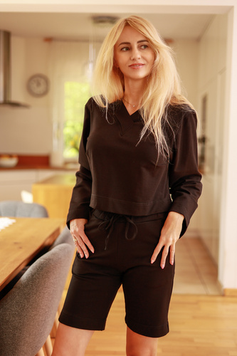 Komplet damski Diego — bluza + szorty | 95% bawełna, 5% elastan | polska produkcja Mirale