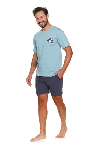 PMB.7232 Piżama Męska Doctor Nap - ice blue