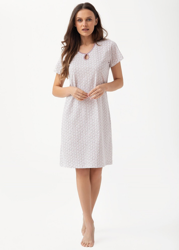 Koszula Nocna z Krótkim Rękawem 209  Luna - ecru
