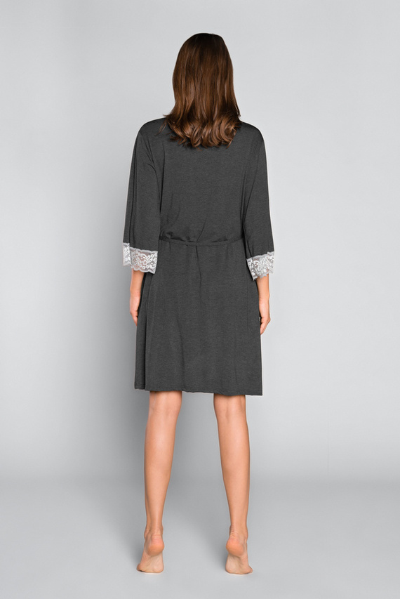 Szlafrok Damski Sonata Italian Fashion- ciemny melanż