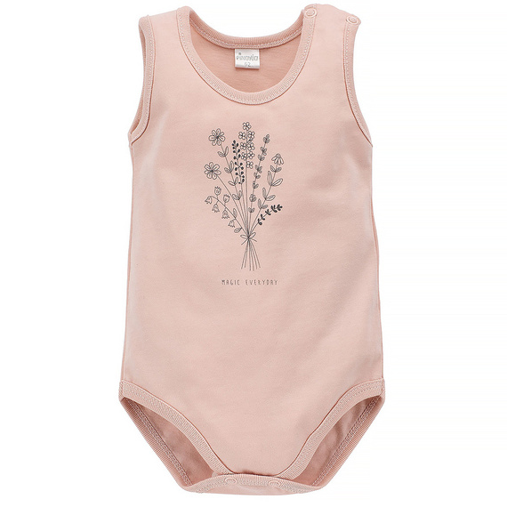 Body dla dziewczynki na ramiączkach Summer Mood Pinokio - róż 