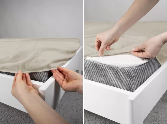 Prześcieradło z mikrofibry Poly Detexpol kremowy