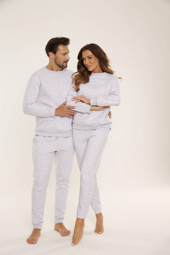 Bluza męska dresowa 813 Indigo Forex - jasny melanż