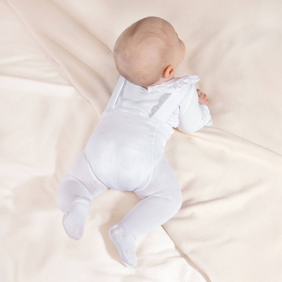 Rajstopy bambusowe z szelkami 141602 Nicol - biały