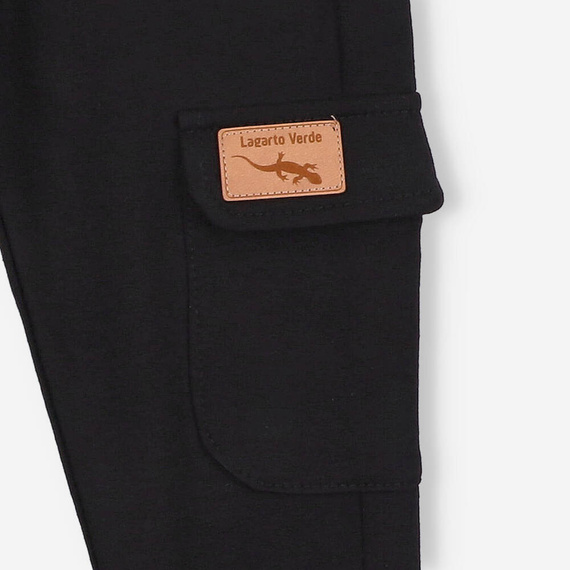 Spodnie dresowe bojówki dla chłopca Lagarto Verde czarny