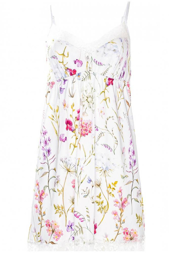 Koszula nocna na ramiączkach 86522 Flores Mewa kwiaty