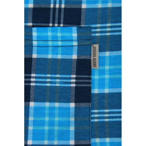 Bawełniana piżama męska, rozpinana 2629/13 Sesto Senso - granatowy 