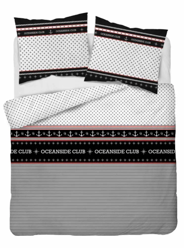 Pościel satynowa marynarska 4920 B Home Satin Detexpol czarny 