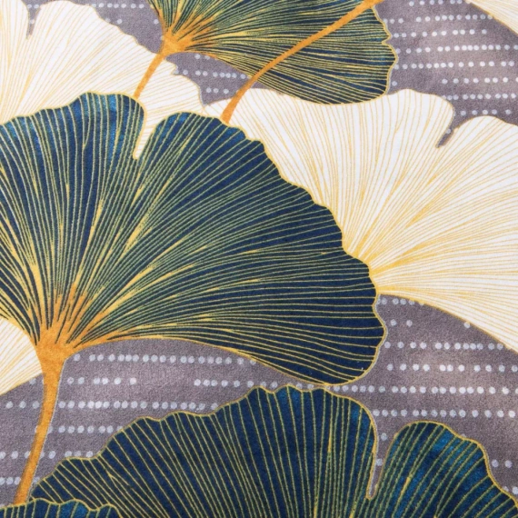 31510/2 Darymex Flanelove beżowa zielona liście miłorzębu– komplet pościeli flanelowej, 100% bawełna, ciepła i przytulna