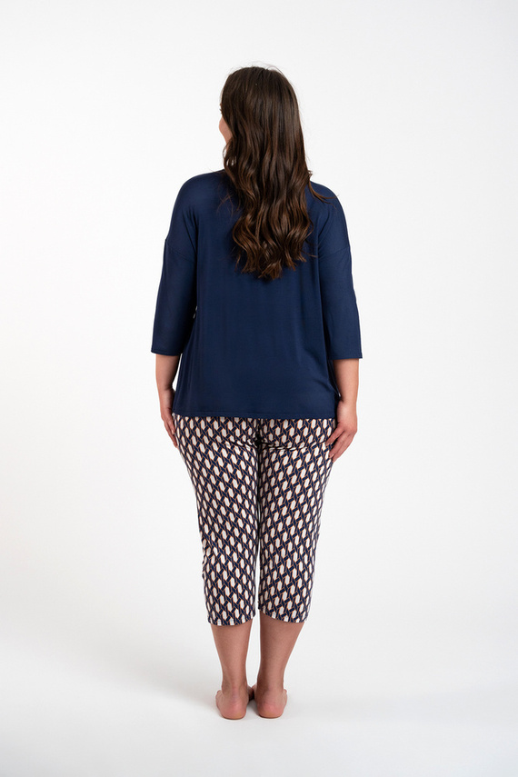 Piżama Damska 3/4 rękaw, 3/4 spodnie Milda Italian Fashion