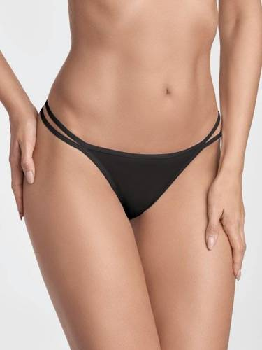 N081 Stringi Damskie Ewana czarny