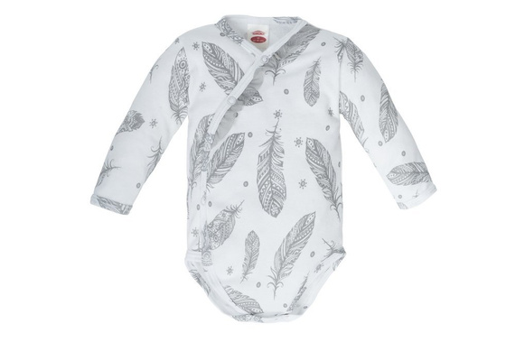 Body kopertowe z długim rękawem "WHITE ANGELO" Makoma biały