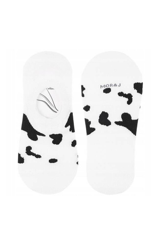 CDB200-397 Balerinki damskie Czarne i Białe Moraj mix kolor