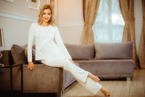 Komplet Piżama Damska Pangkor Kalimo - ecru