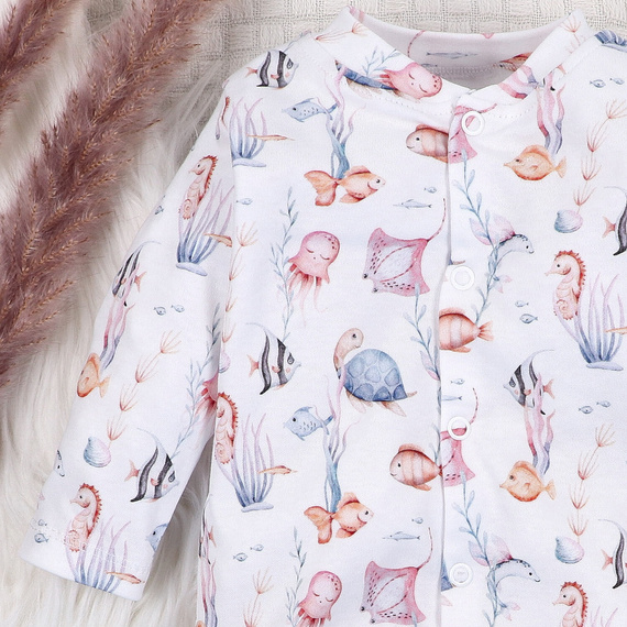 Nini Pajac Underwater World – organiczna bawełna, dla niemowląt, napy