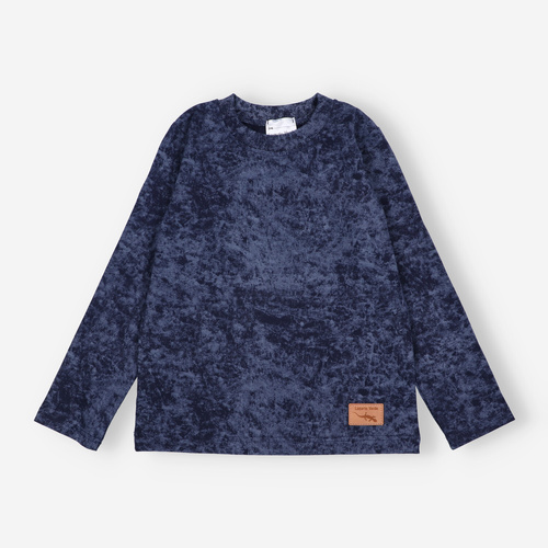 Lagarto Verde bluzka dla chłopca z długim rękawem granatowa– bawełniana, wygodna, trwała