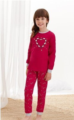 Piżama dziewczęca 433 , 434 Ada Taro czerwony