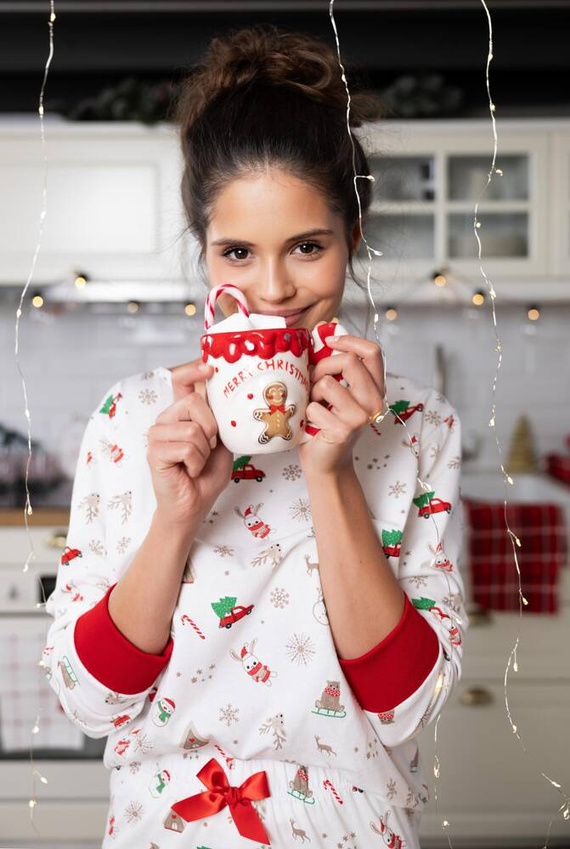 Piżama damska Samantha Sensis - ecru