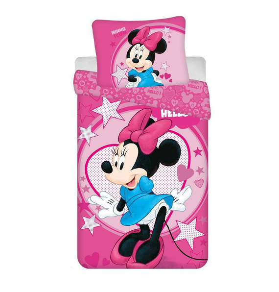 Pościel dziecięca bawełniana Minnie Hello Jerry Fabrics 