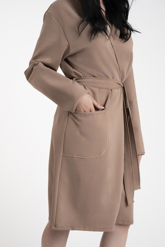 Szlafrok damski Karina Italian Fashion - camel