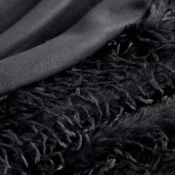 Koc narzuta włochacz Adore futrzak Eurofirany czarny