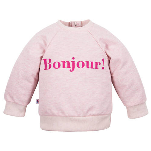 Bluza dresowa Hello World Eevi - różowy melanż