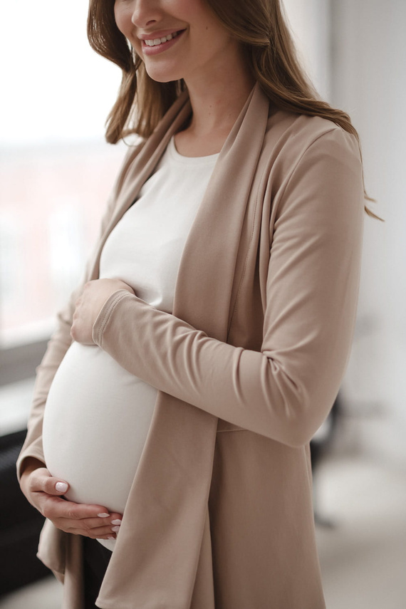 Kardigan ciążowy Mama Wrap Milk&Love beżowy