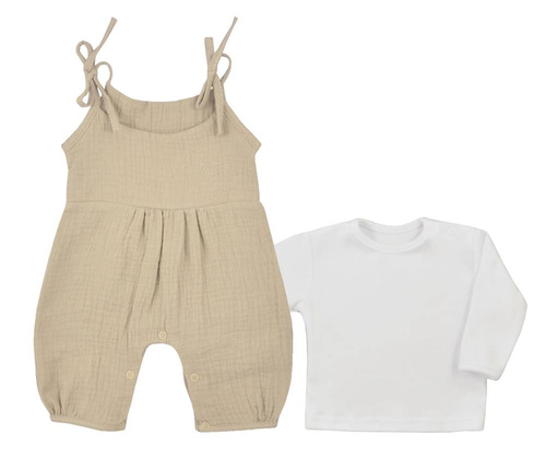 Komplet muślinowy Silky Koala - jasny brąz