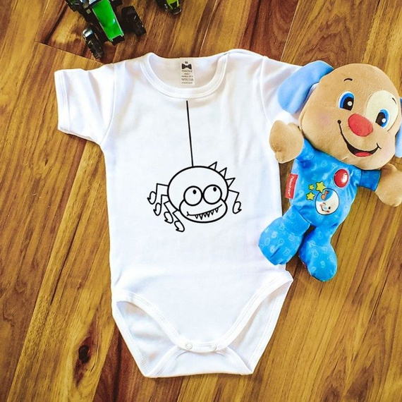 Body krótki rękaw na Halloween "PAJĄCZEK" Moocha czarne