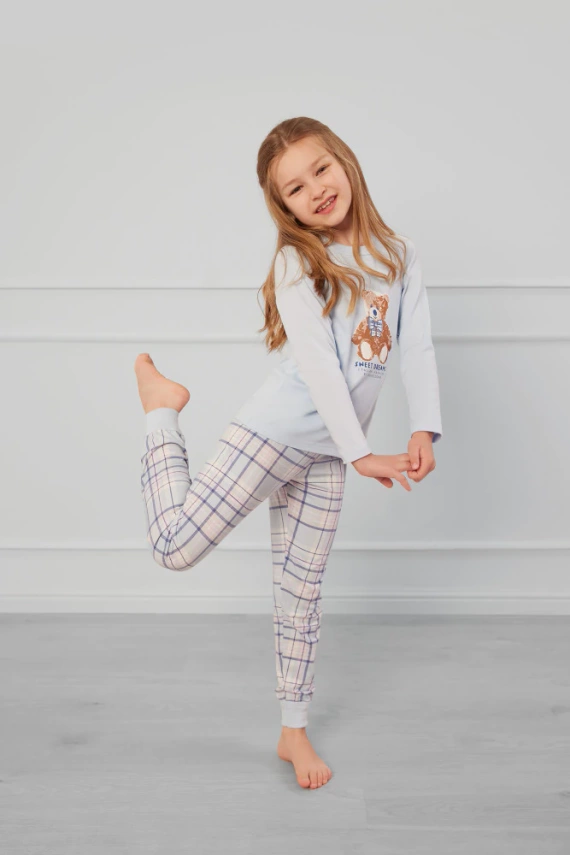 Piżama dla dziewczynki Katrin Italian Fashion - niebieski/druk