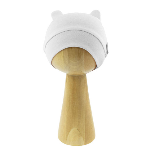 040 Czapeczka niemowlęca z uszkami "Basic" Nicol - biały