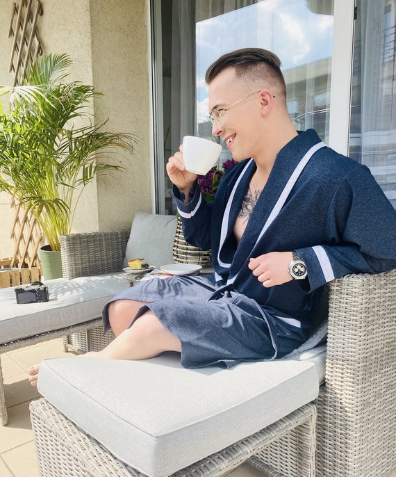 564 Bruno szlafrok męski De Lafense - jeans