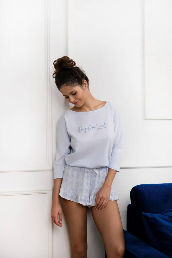 Piżama damska Angela Sensis - błękitny