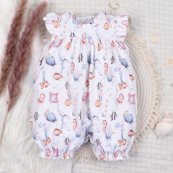 Nini Rampers Underwater World – organiczna bawełna, lekki rampers dla niemowląt