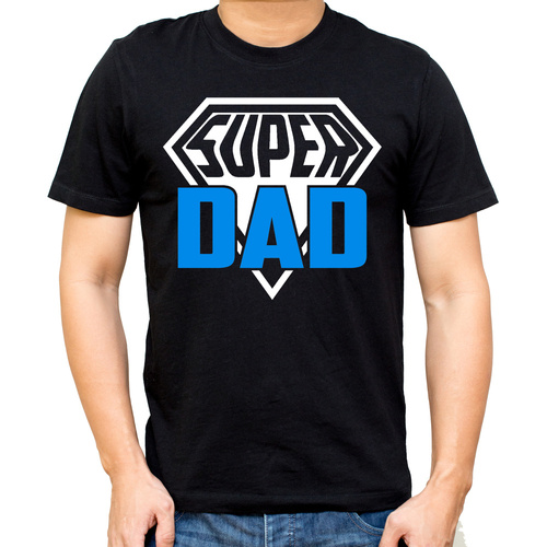 Koszulka męska "Super dad" Moocha czarny