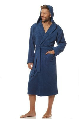 2104 Szlafrok Męski Frotte L&L - navy