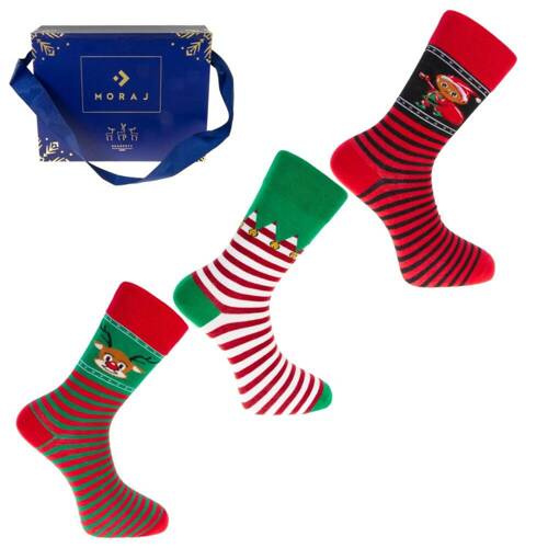 Skarpety damskie/męskie  w ozdobnym pudełku CMLS500-005 Moraj - mix kolorów