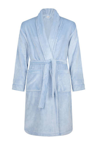 Szlafrok damski polarowy Elen ByShelly - błękitny